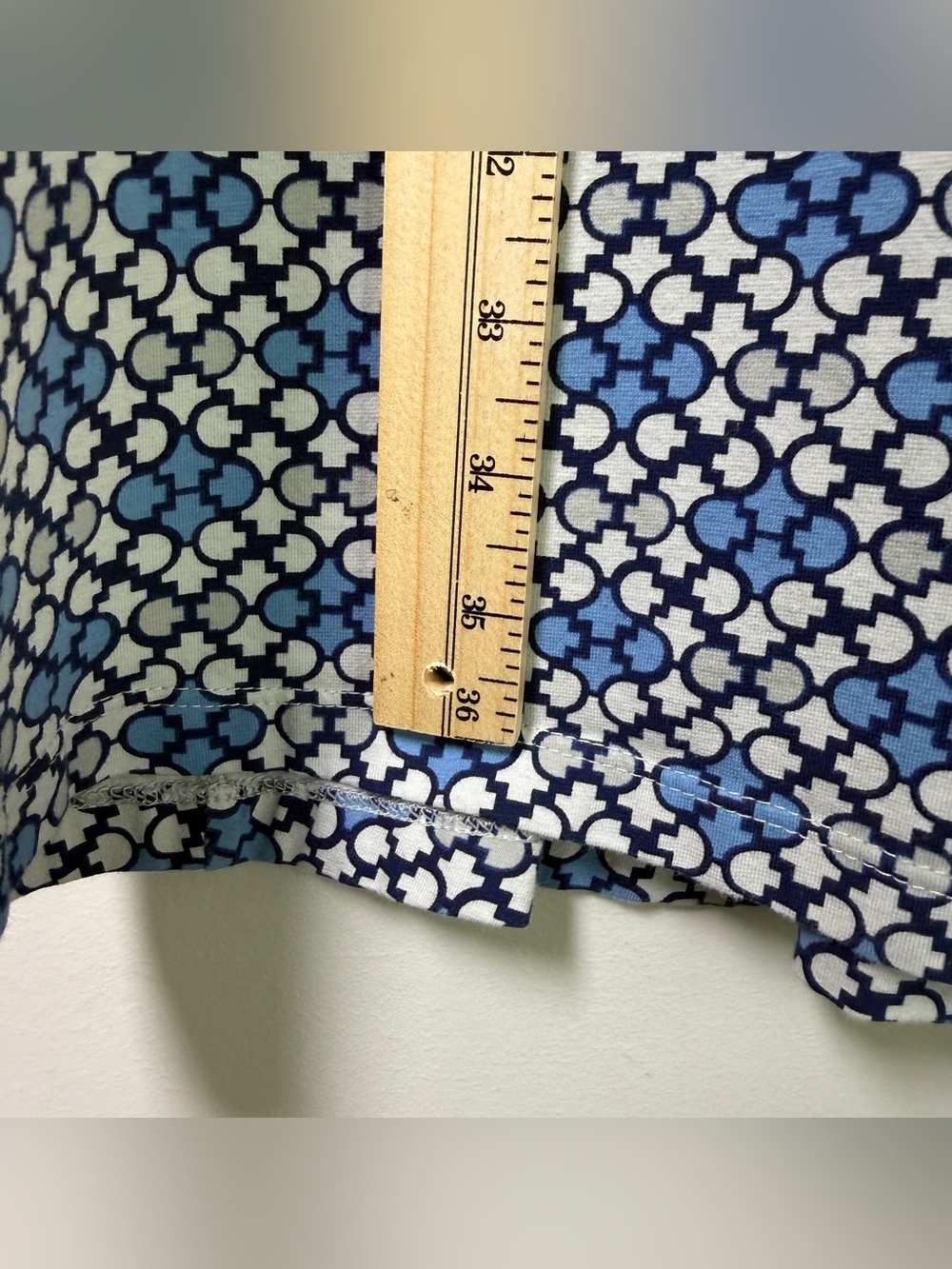 Patagonia Organic Cotton Sundress | Women’s XL | Blue Geo Print | Fit & Flare - Picture 7 of 7